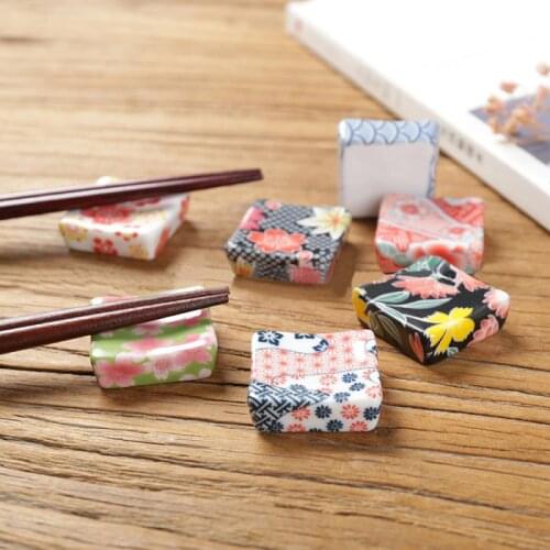 5pac/lot Japanese Style Ceramic Chopstick Fork Rest Holder DIY Home Kitchen Decoration