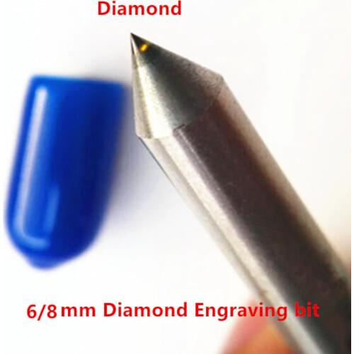 6mm engraving pen tool Diamond tip point 8mm engraving bit engraver cnc milling cutter steel metal stone Carving tools