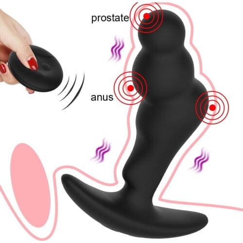 Remote Control Vibrating Prostate Massager Men Anal Plug Waterproof 10 Stimulation Patterns Butt Anus Silicone Sex Toys Sex Shop