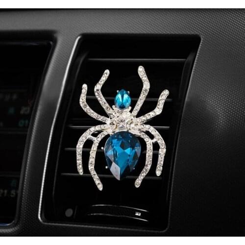 Car diamond ornaments aromatherapy air outlet car accessories spider clip Car-styling Perfumes 100 Original