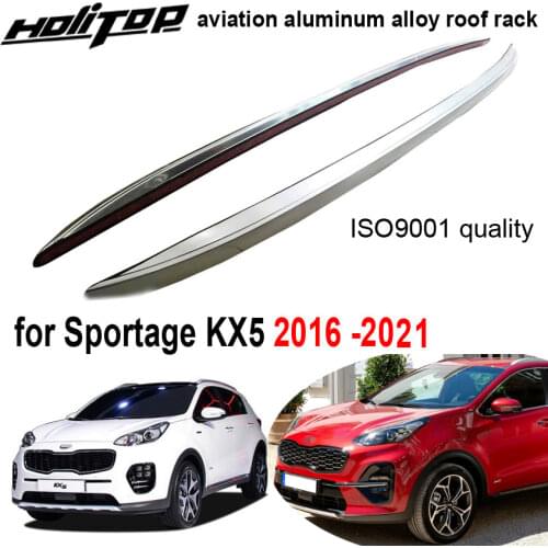 OE roof rail luggage bar roof rack for Kia Sportage KX5 2017 2018 2019 2020 aluminum alloy instead of plastic,upgrade appearance