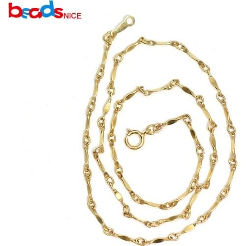Beadsnice ID40132smt2 Gold Filled Dainty Layering Chain Necklace for Jewelry Making Wholesale Supply