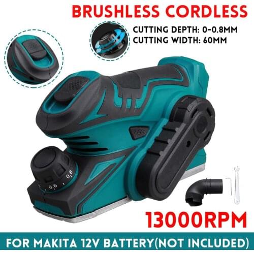 Drillpro 13000rpm Brushless Cordless Electric Planer mini Router Trimmer Wood Milling Engraving Slotting for 12V Makita Battery