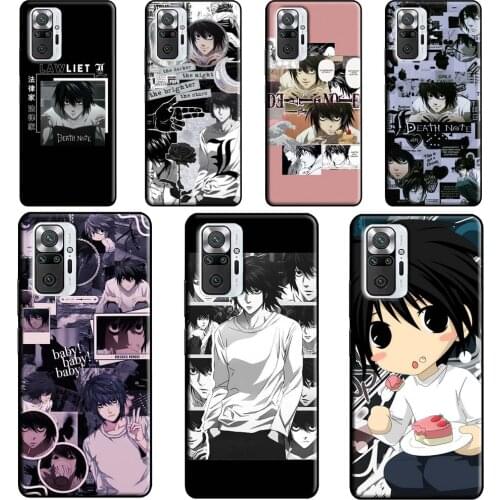Death Note L Anime Art For Xiaomi Redmi Note 8 9 Pro Note 10 Pro 8T 9S Case Cover For Redmi 9T 9A 9C 7A 8A K40