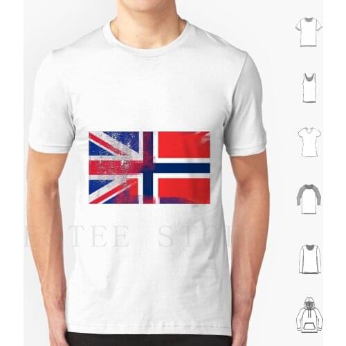British Norwegian Half Norway Half Uk Flag T Shirt Print Cotton Norway Norway Flag Norway Flag Norway Uk Uk Norway I Love