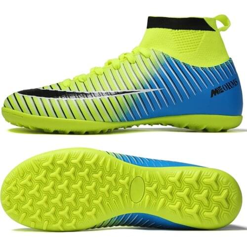 Indoor Soccer Shoes Men Sneakers Soccer Boots Turf Football Boots Kids Soccer Cleats AG/FG Spikes Training Sport Futsal Shoes
