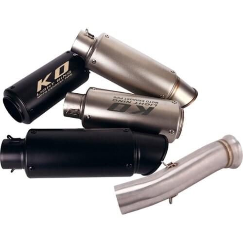 For KTM Duke 790 Exhaust System Escape Muffler 51mm Tail Pipe Connect Link Tube Modified Middle Mid Pipe Slip On Motorcycle