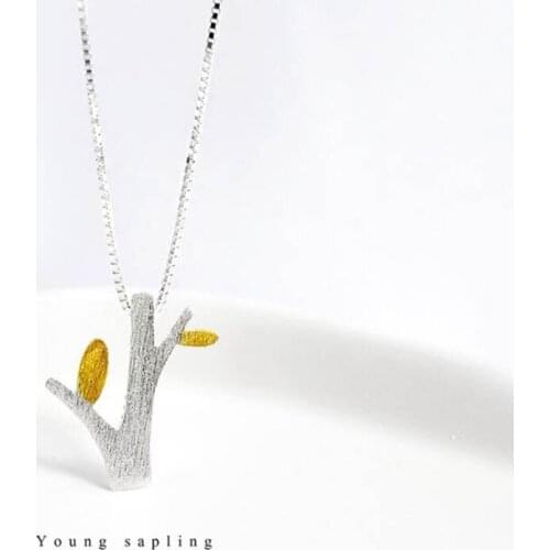 Hot Sale Life Tree Pendant Necklaces For Women Statement 100% 925 Sterling Silver Long Chain Necklace Party Gifts Jewelry