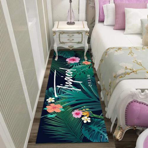 Flamingo Carpet Simple Modern Bedroom Room Bed Front Bedside Home Rectangular Mat