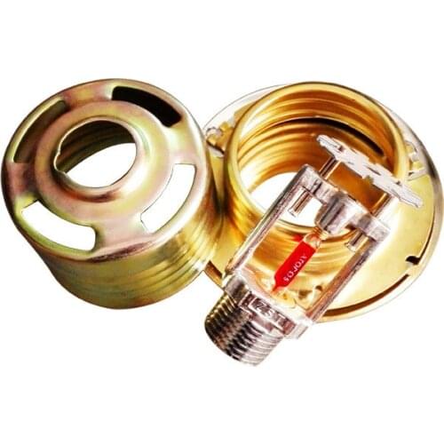Brass Concealed Fire Sprinkler Head DN15 Pendent Fire Sprinkler Fire Extinguishing System Protection 68 degree 93 degree