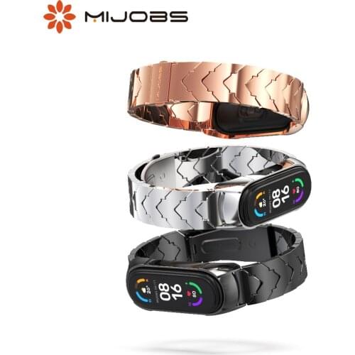 Mi Band 6 Strap for Mi Band 5 4 3 Metal Wristbands Bracelet for Xiaomi Miband 6 Pulseira Wrist Correa NFC Global Version