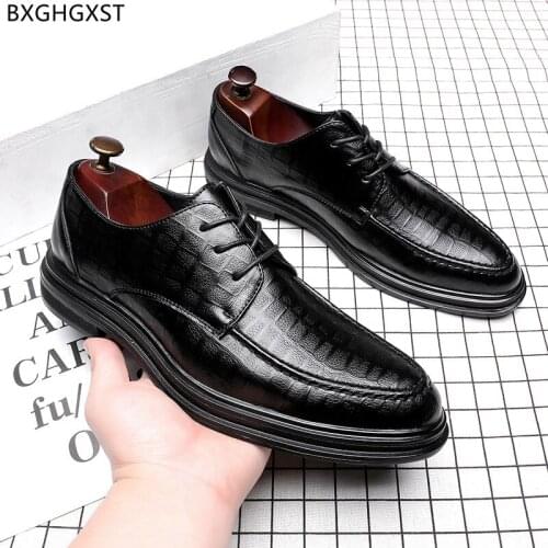 Oxford Brown Formal Shoes for Men Office 2021 Black Dress Shoes Mens Fashion Luxury Brand Business Shoes Men Chaussure De Homme