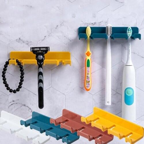 4 Color Punch Free Razor Holder Storage Hook Wall Men Shaving Shaver Shelf Organizer Bathroom Rack Wall Bathroom Accessories
