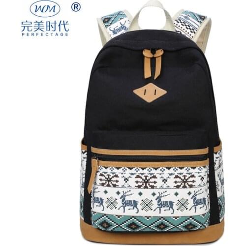 Newhotstacy Bag 081520 ladys bag middle school students schoolbag casual backpack Canvas Backpack