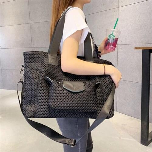 2020 New Womens Bag Large Capacity Shoulder Bag Lightweight Oxford Short-distance Travel Bag Fashion Mesh Bag Handbag
