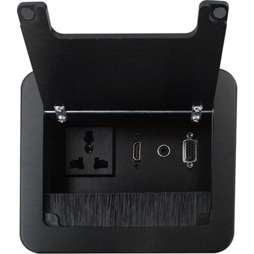 2019 New And Hot Cable Cubby with Power VGA 3.5 Audio and HDMI ,Brush socket/Table socket ,free shipping