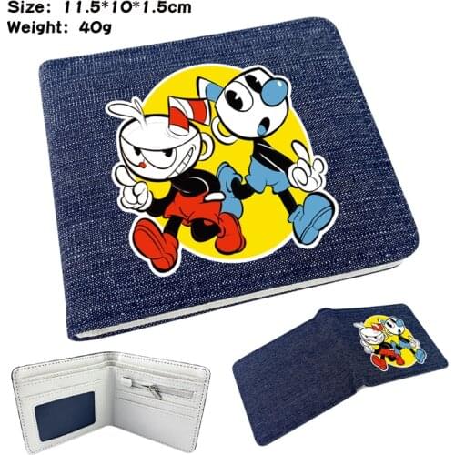 New Design CUPHEAD Wallet Men Cartoon Purse for Young With Coin Pocket Gift