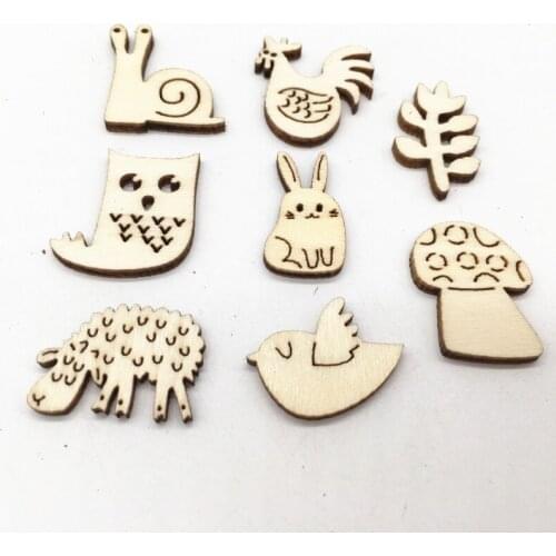 New Spot Wooden Crafts Natural Environmental protection Cartoon Carved Pieces Wooden Houseware Creative