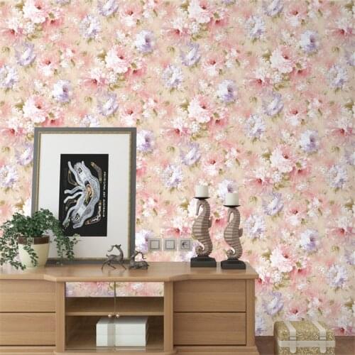Beibehang papel de parede Warm pastoral fantasy princess room wallpaper background wallpaper green flower non-woven super