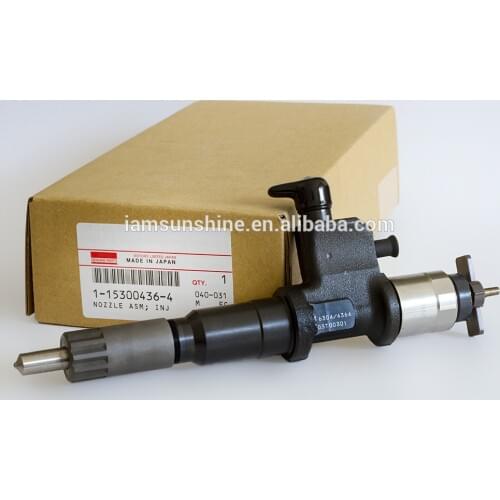 Genuine diesel injector 095000-6300 for 1-15300436-0,1-15300436-4 common rail injector for 6WG1