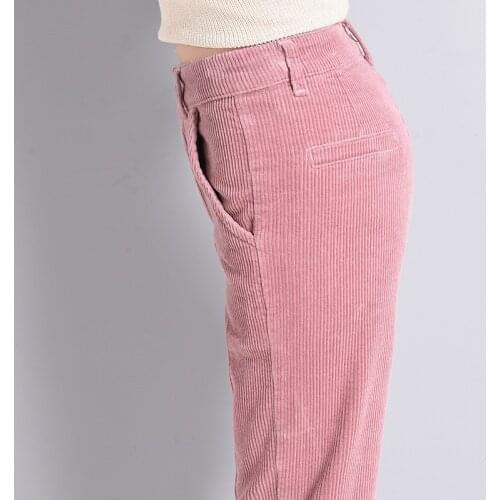 Autumn Winter High Waist Corduroy Leggings Harem Pants Women Loose Black Pants Women Long Plus Velvet Trousers Sweatpants