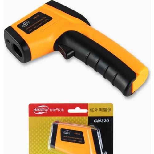 Industrial Laser LCD Digital IR Infrared Thermometer Temperature Meter Gun Point -50-380Degree Non-Contact Thermometer Pyrometer