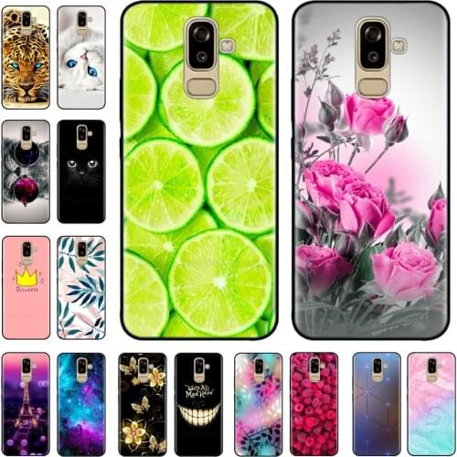Shockproof Soft Silicone Case For Samsung Galaxy J8 2018 Case J810 J810F Cartoon Phone Back Cover for Samsung J8 Case Bumper