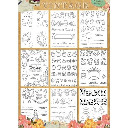 11x16 animal pictures Transparent Clear Silicone Stamp/Seal for DIY scrapbooking/photo album Decorative card making