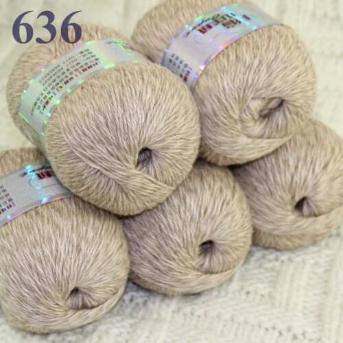 Sale New 5 X50g balls High quality 100% pure cashmere luxury warm soft hand knitting yarn OldLace Beige 233-636-5