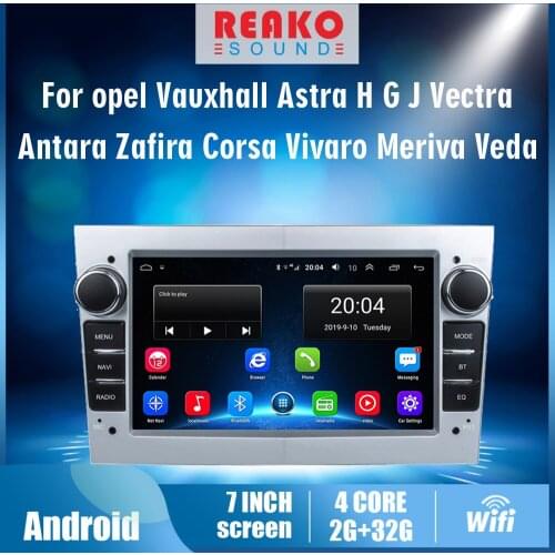 REAKOSOUND Autoradio 2 Din Android For Opel Vauxhall Astra H G J Vectra Antara Zafira Corsa Vivaro Meriva Veda GPS Navigation