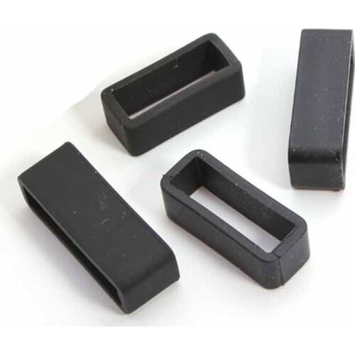 4pc/set PVC Watch Strap Retaining Hoop Loop Black Retainer Buckle Holder Wrist Watch Accessories 10/12/14/16/18/20/22/24/26/28mm