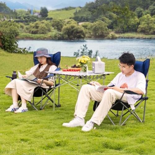 Outdoor Folding Chair Portable Lunch Break Backrest Leisure Recliner Camping Beach Chair Fishing Stool Director Chair Folding St