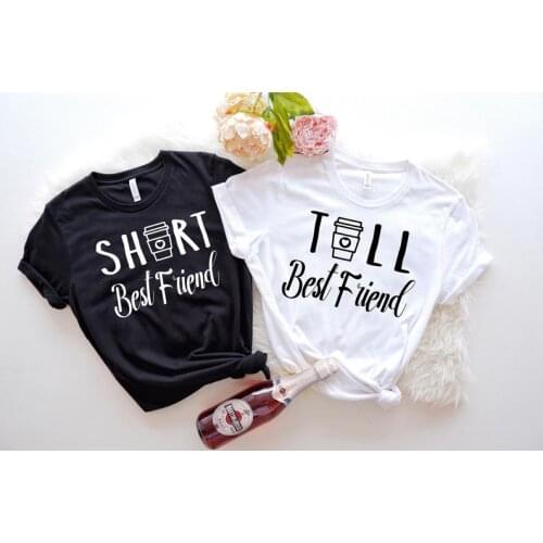 Skuggnas New Arrival Short Best Friend Tall Best Friend T-shirt Best Friend gift Matching Tees Coffee shirt Funny Bff t shirt