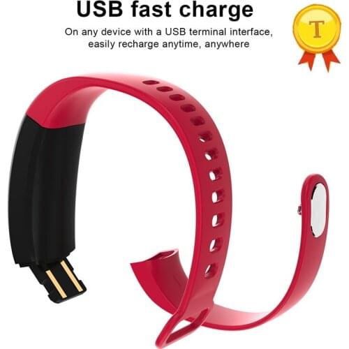 IP68 deep Waterproof Smart Bracelet Fitness Tracker band pedometer Alarm Clock usb charging message sync Wristband For Iphone x