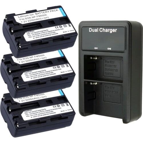 LED Dual Charger FM500H battery NP-FM500H for Sony Alpha A77 A99 A200 A350 A450 A580 A700K A900 SLT-A57 a58