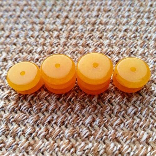 Yellow Chalcedony Flat Loose Bead Tibetan Jewelry Findings Beads-DIY Jewelry Making Supplies