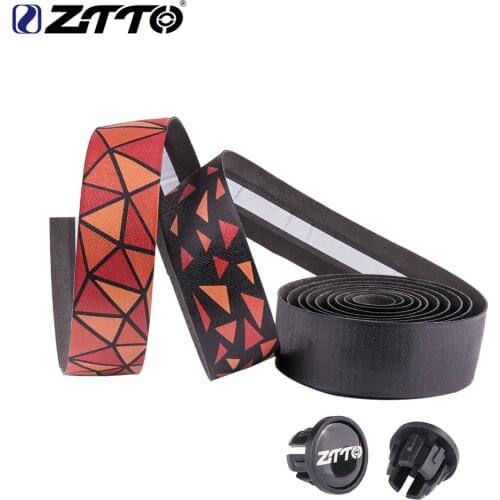 ZTTO Road Bike Handlebar Tape Cork EVA PU Bicycle Bar Tape Professional Cycling Damping Anti-Vibration Wrap With 2 Bar Plug