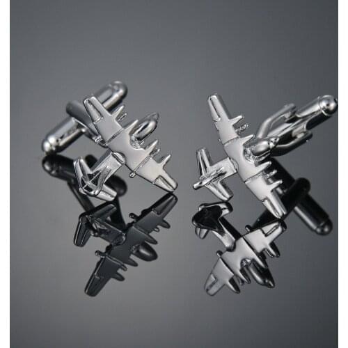 1 Pair Fighter Plane Airplane Cufflink Men Aircraft Cuff Links Shirt Cufflinks Suit Button Drop Shipping Big Promotion