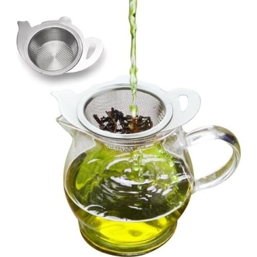 100pcs Stainless Steel Teapot Type Tea Tilter Strainer Mesh for Teapot Mugs Cups Loose Tea Brewing Tools