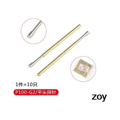10Pcs P100-G2 Dia 1.36mm 180g Spring Loaded IC Test Probe Pin