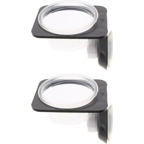 2 Pieces Amphibians Chameleon Lizard Feeding Suction Cup Ledge Bowls