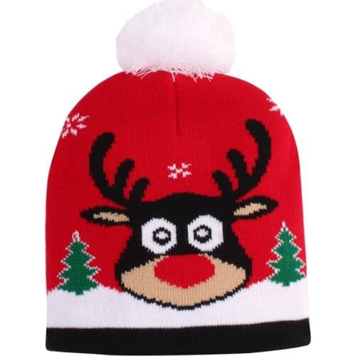 2020 New Fashion Knitted Christmas Hat Beanie Warm Hat For Baby Girl Boy Kids Xmas Christmas Decor
