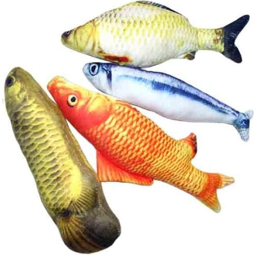 4 Styles Fish Plush Cat Toys Stuffed Squeaky Lovely Puppy Pet DogTugging Chew Dogs Supplies