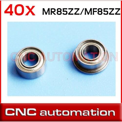 40pcs MR85ZZ Flanged bearing MF85ZZ 5x8x2.5 Shielded Miniature Ball Bearings radial shaft