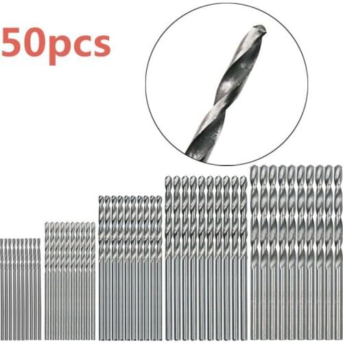 50Pcs Woodworking Drill Bits HSS High Speed Steel Drill Bits Set Tool High Quality Power Tools 1/1.5/2/2.5/3mm
