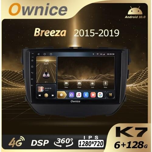 K7 Ownice Android 10.0 6G 128G Car Radio Stereo 360 Panorama for SUZUKI breeza 2015-2019 Auto 8Core 1280*720 4G LTE Quick Charge