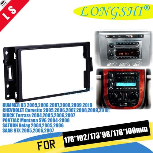 2 Din Car Radio fascia for CHEVROLET Corvette Uplander/HUMMER H3/BUICK Terraza /PONTIAC Montana SV6/SATURN Relay/SAAB 97X , 2din