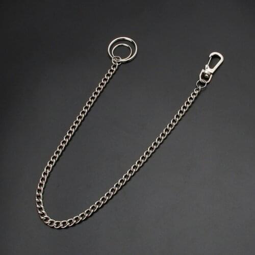 Y166 Hip Hop Pants Chain Secure Travel Wallet Chain Heavy Duty Jeans Link Coil Leash