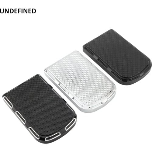 Motorcycle CNC Black Brake Pedals Pad Cover Foot Pegs For Harley Touring Road Glide Street Glide Softail Fat Boy Dyna FLD Trike