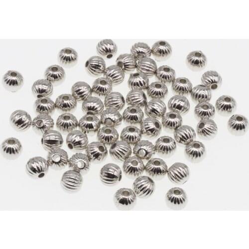 CHONGAI Gold/Silver/Rose Gold Metal Plated CCB Acrylic Round Beads Loose Spacer Beads Supplies For Jewelry Making DIY 6mm